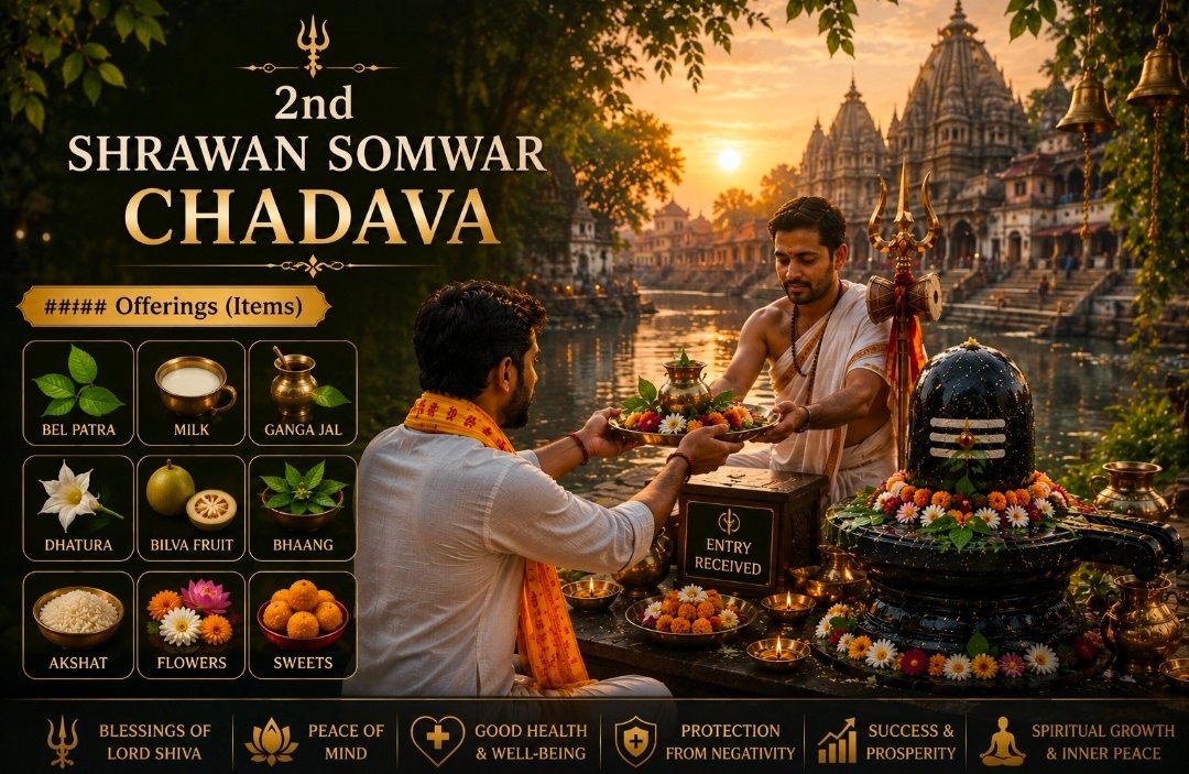 द्वितीय सावन सोमवार विशेष शिव चढ़ावा 🕉️🙏